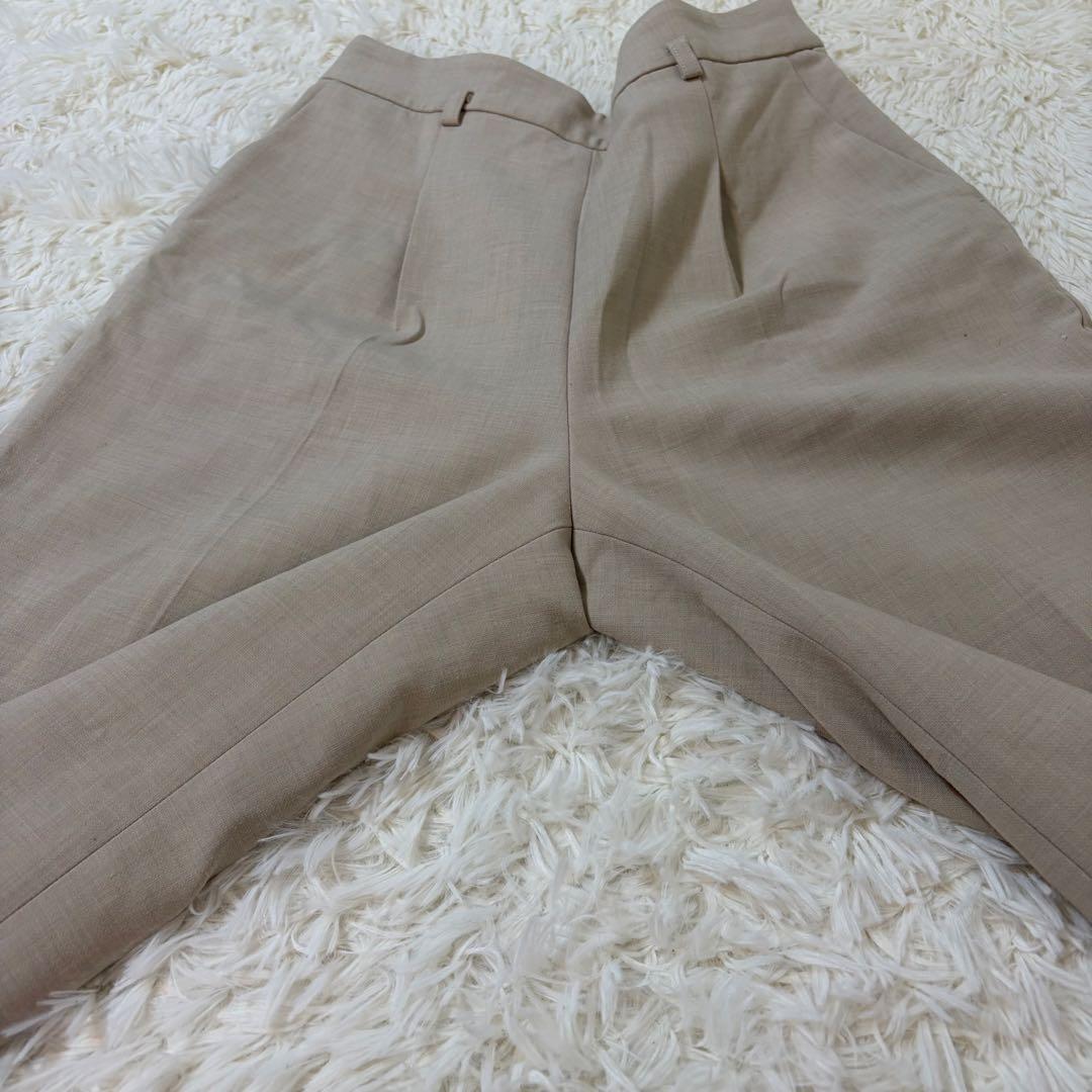 グリーンレーベルリラクシング 洗える ノーカラーパンツスーツ ワイドパンツ 40