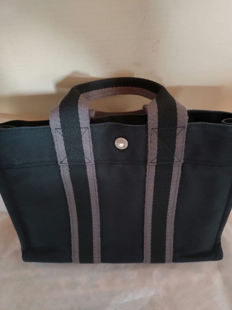 HERMES(エルメス) フールトゥPM トートバッグ 黒 キャンバス