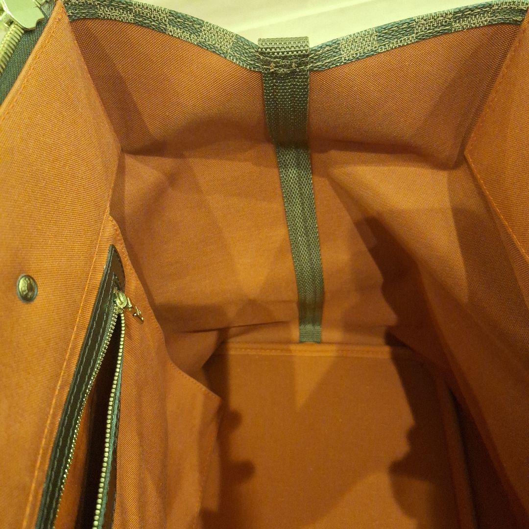 ダミエパターン ボストンバッグ 大容量