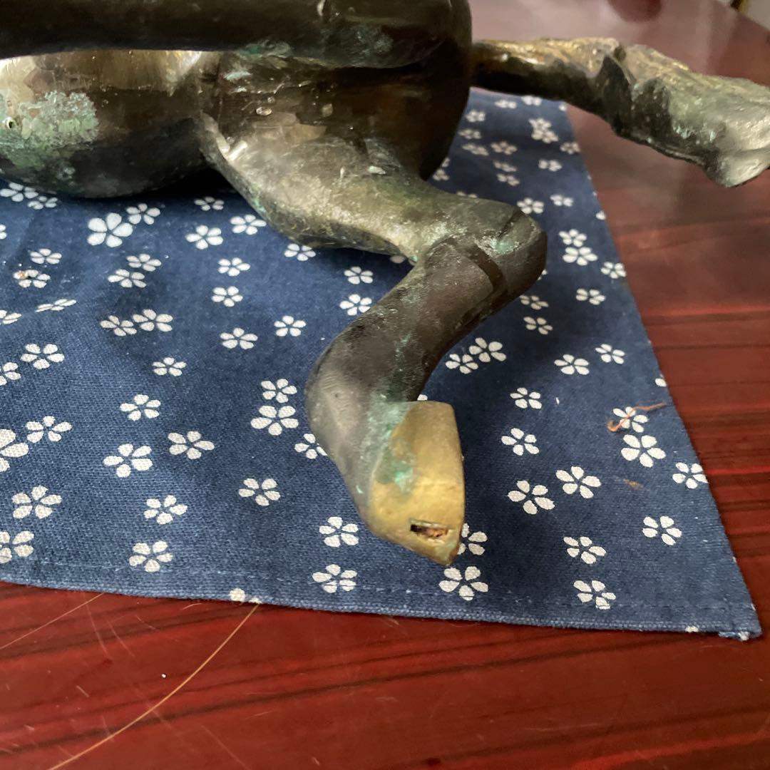 青銅　馬　置物