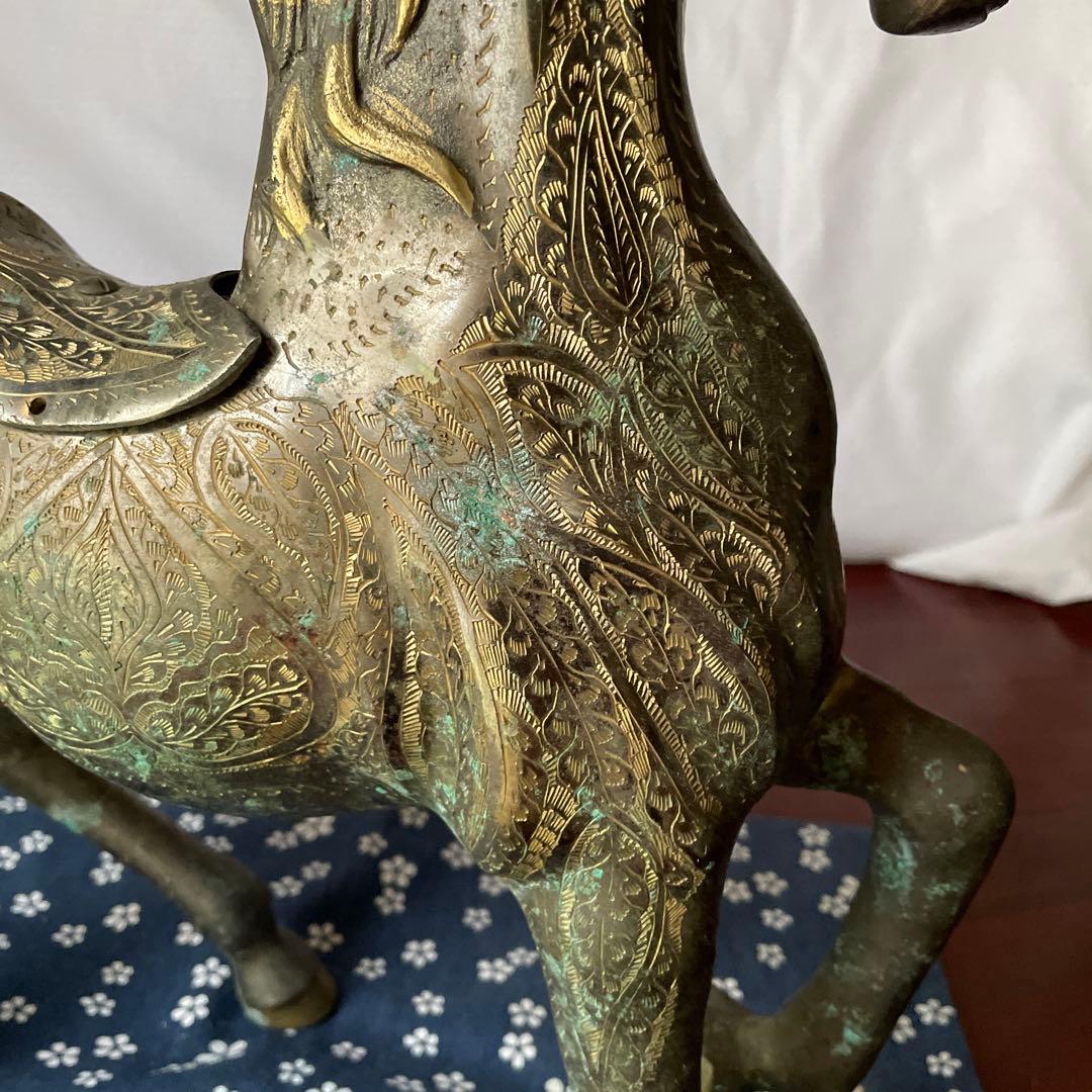 青銅　馬　置物