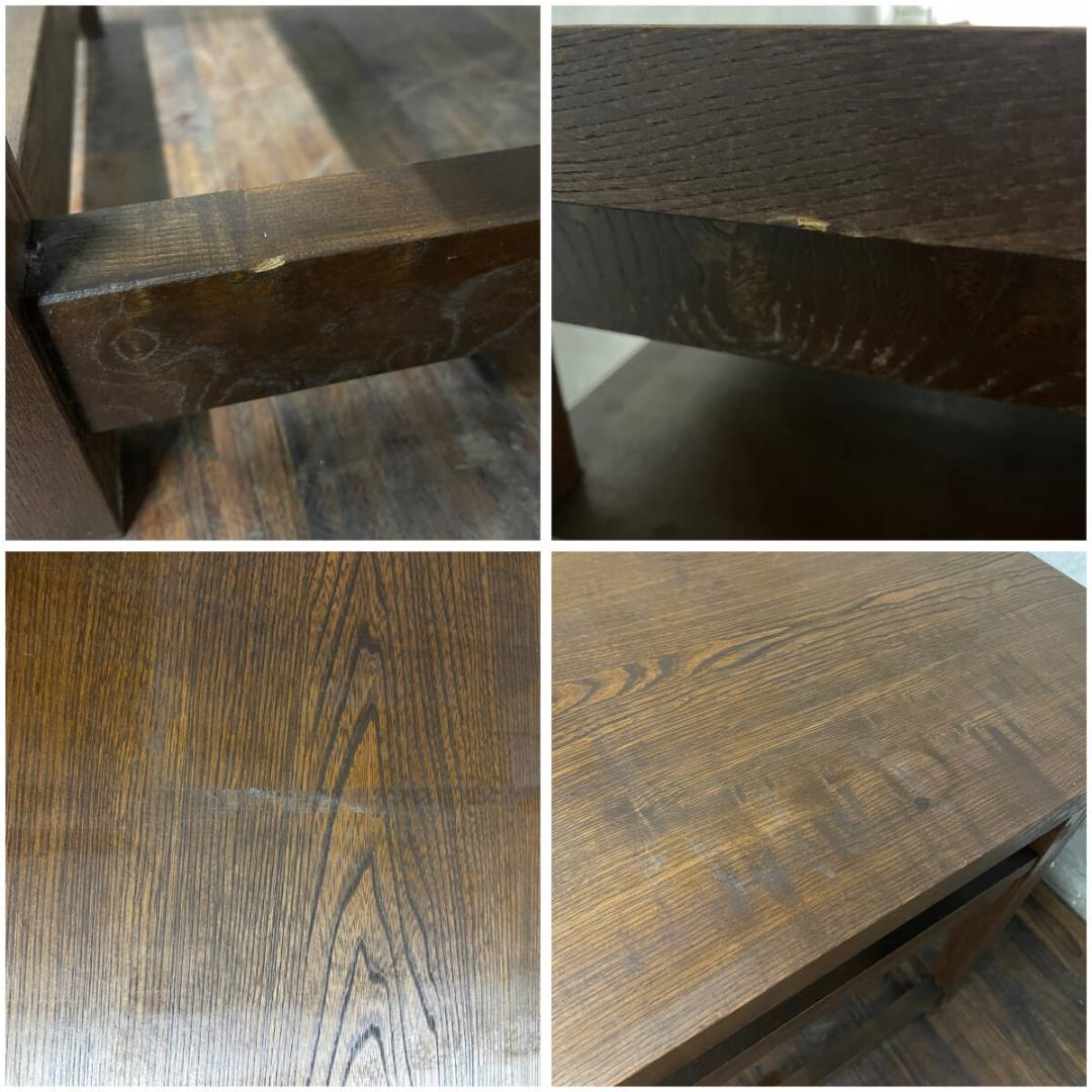 ヴィンテージ オーク材 テーブル W90×D60.5×H70cm 古家具 古民具