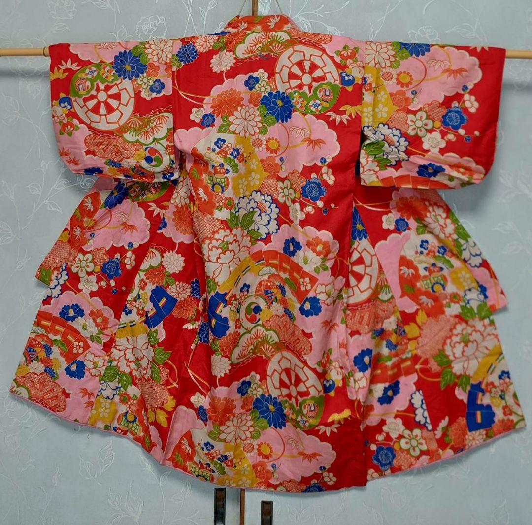 NA222アンティーク子供着物七五三 着丈76センチ裄丈39センチ