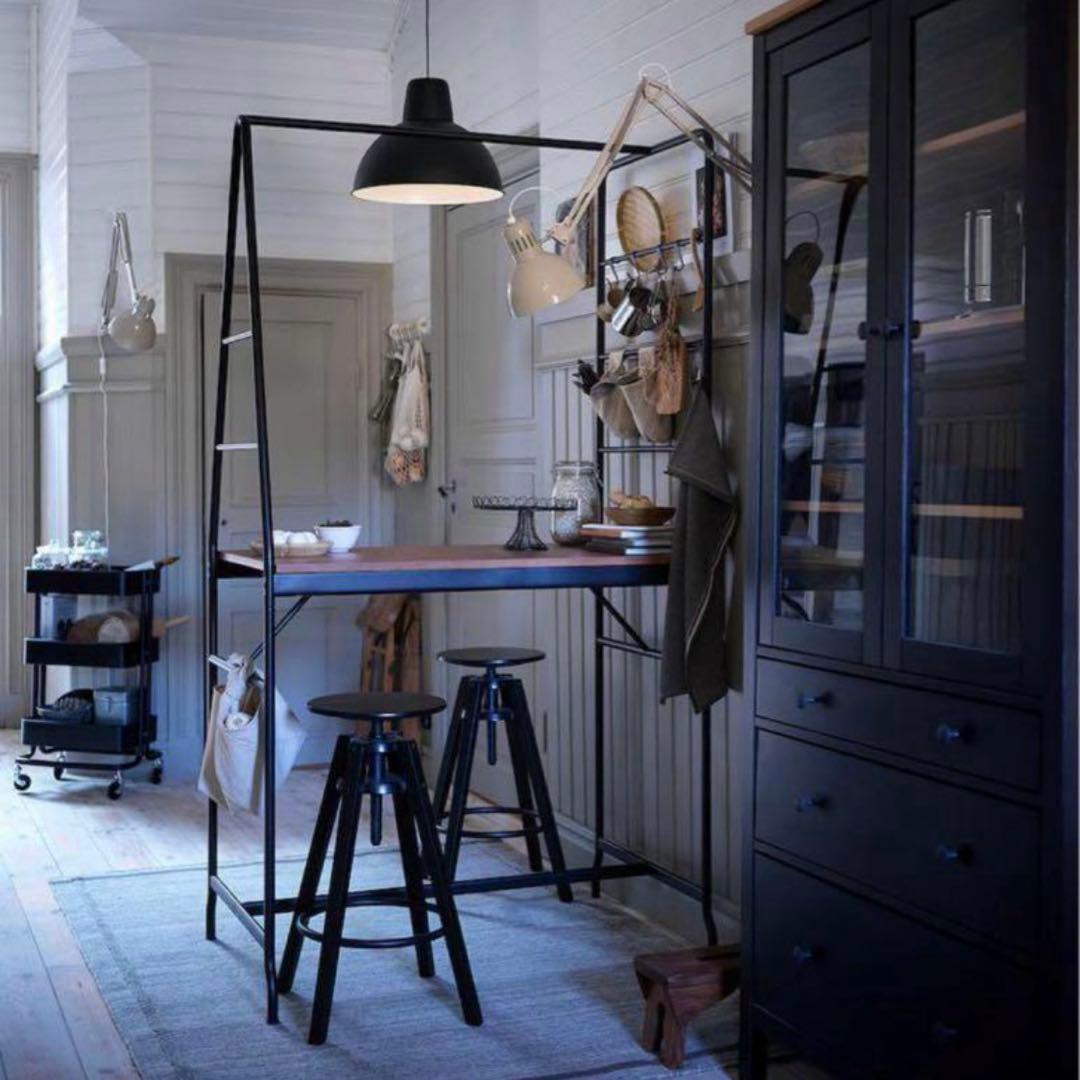 IKEA 美品 HÅVERUD ホーヴェルード テーブル スツール 椅子2脚