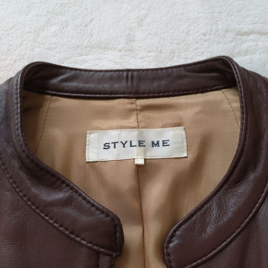 sei様　スタイルミー　Styleme　 レザージャケット　ライダース　茶　L