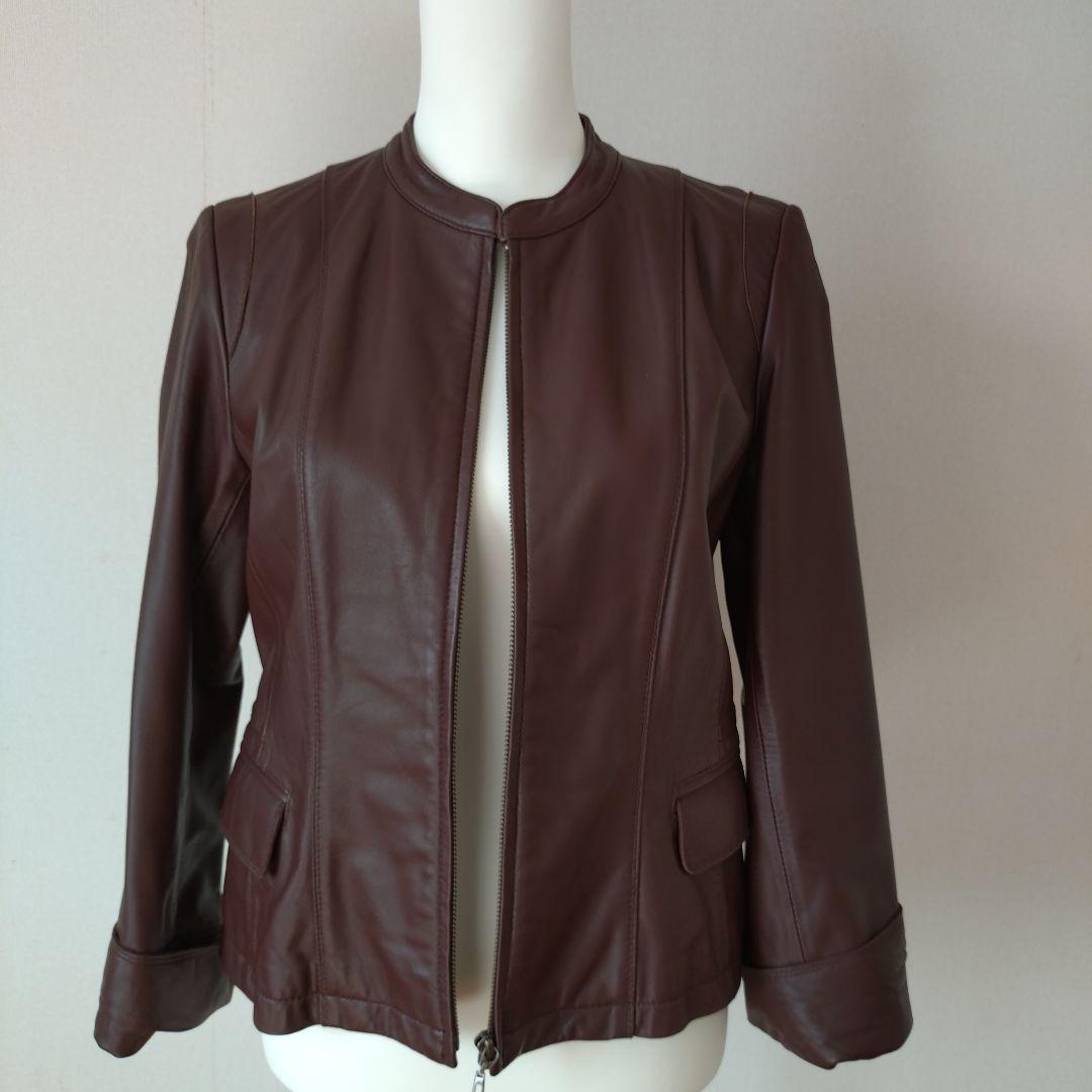 sei様　スタイルミー　Styleme　 レザージャケット　ライダース　茶　L