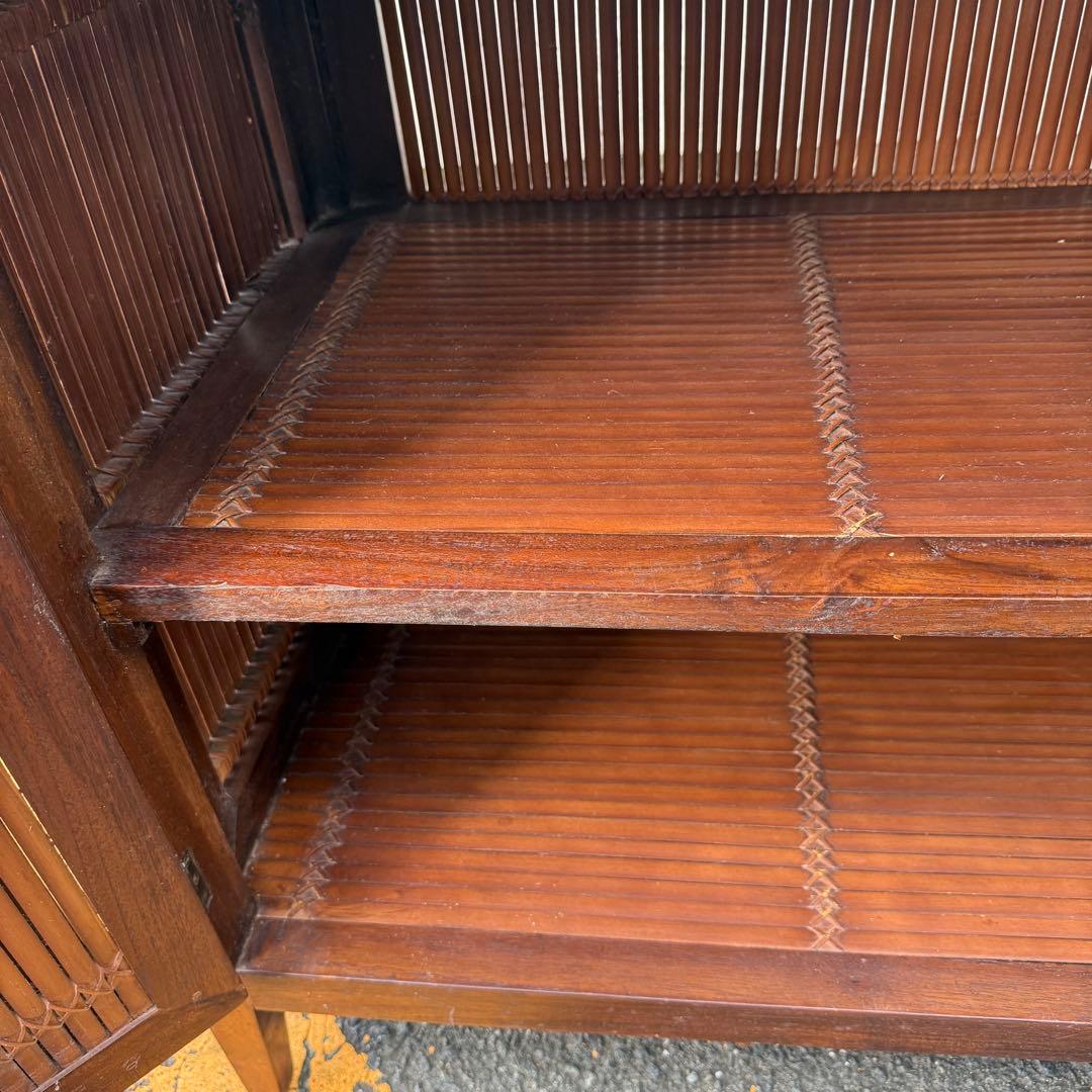 希少⁉️バンブー キャビネット 竹製 サイドボード アジアンテイスト 家具 すだれ