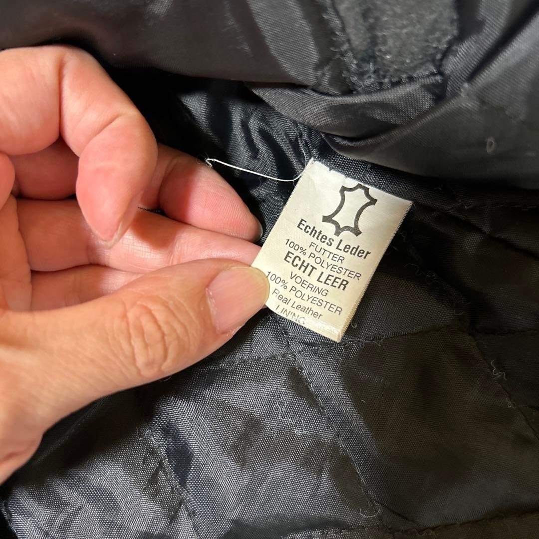 Echtes Leder ダブルライダース レザー 黒