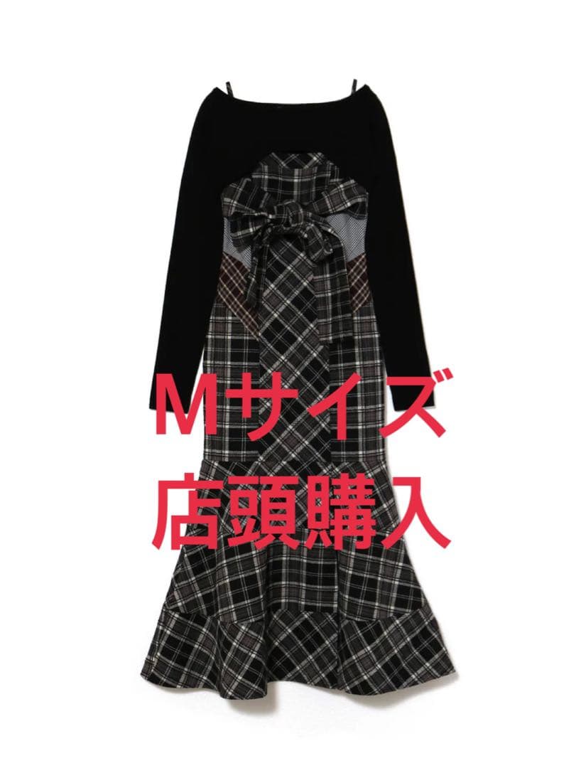 andmary Juni check dress black Mサイズ