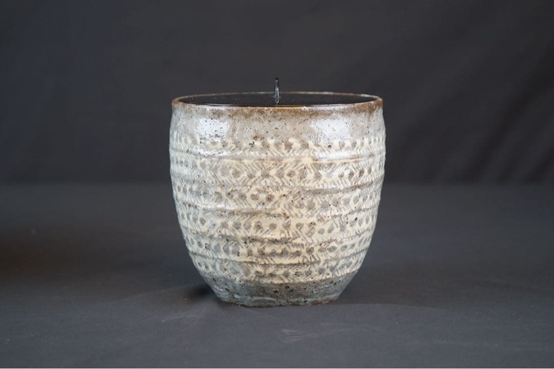 金海窯 合田好道 造 象嵌水指 共箱 茶道具