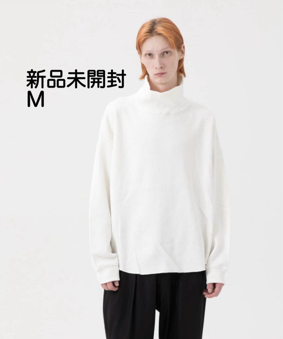 秋*効様 【新品未使用】MBハイエンド ワッフルカットソーオフタートル ホワイト