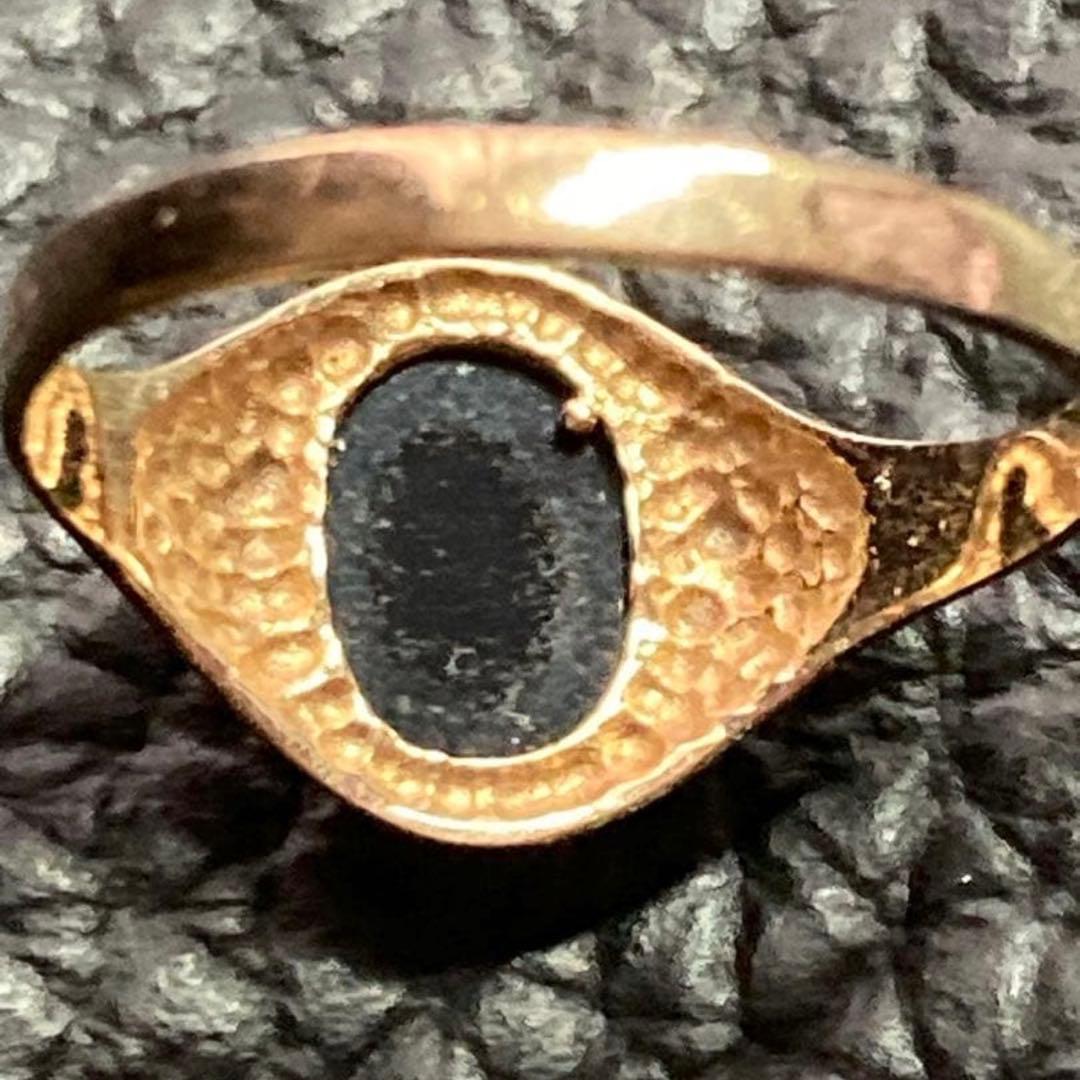 シグネットリング ヴィンテージ 9K イギリス製 オニキス