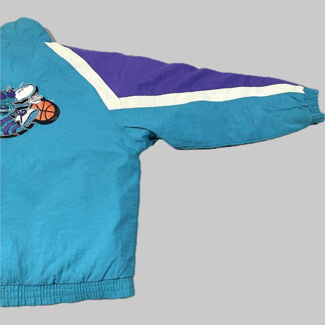 【リバーシブル】90sリーボックNBA シャーロット・ホーネッツ中綿JKT/L