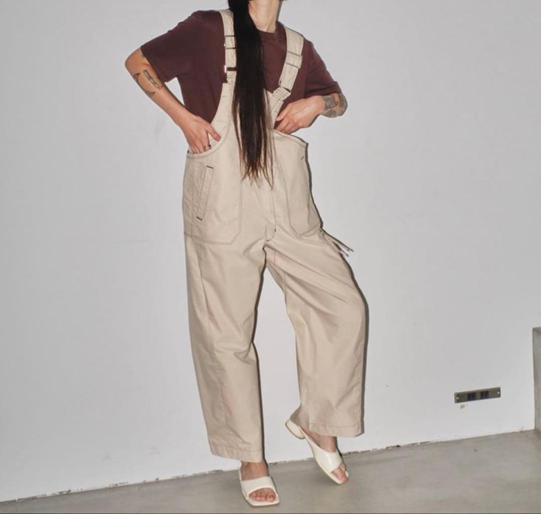 todayful フロントジップコットンサロペット　38 アイボリー