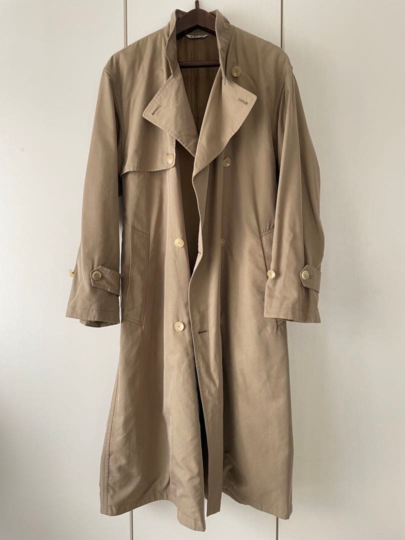 オーラリー　WASHED FINX CUPRO TWILL LONG COAT
