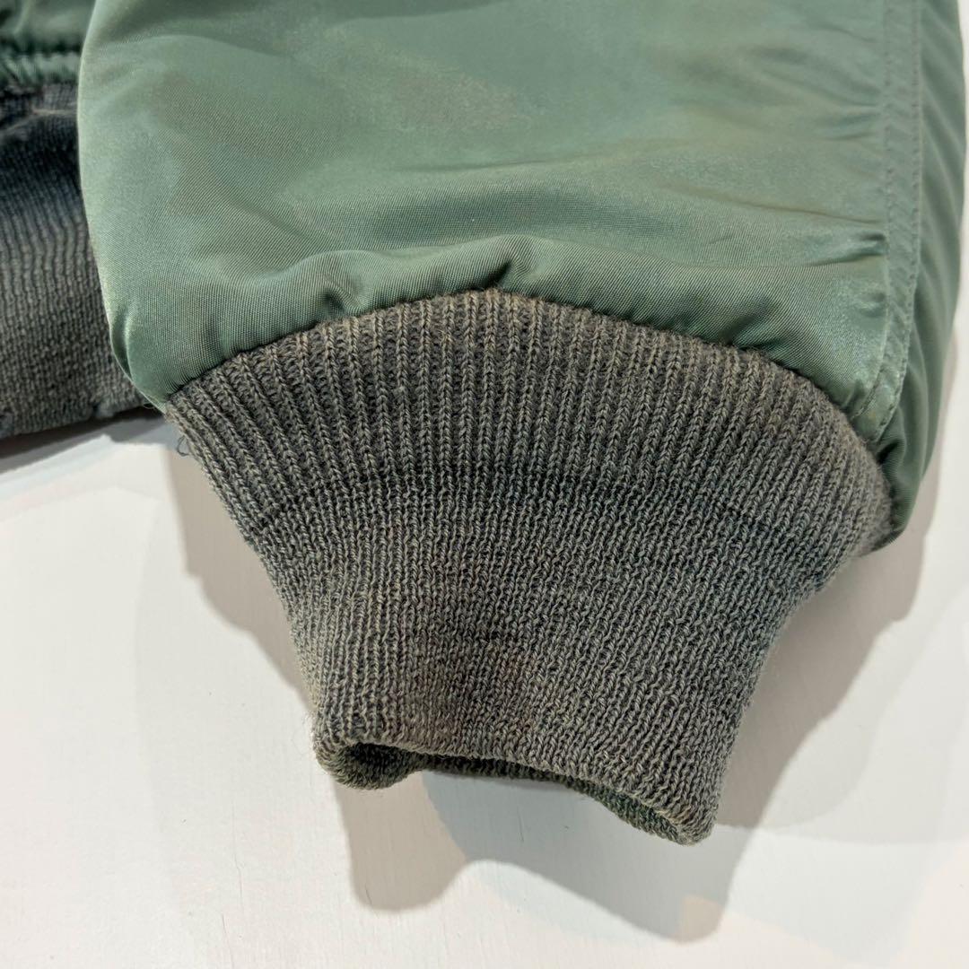 ALPHA INDUSTRIES MA-1 フライトジャケット リブダメージ S