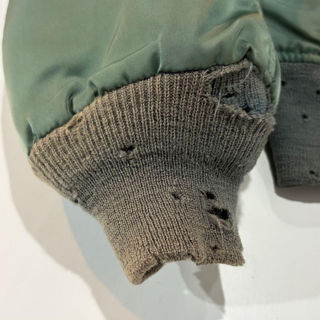 ALPHA INDUSTRIES MA-1 フライトジャケット リブダメージ S