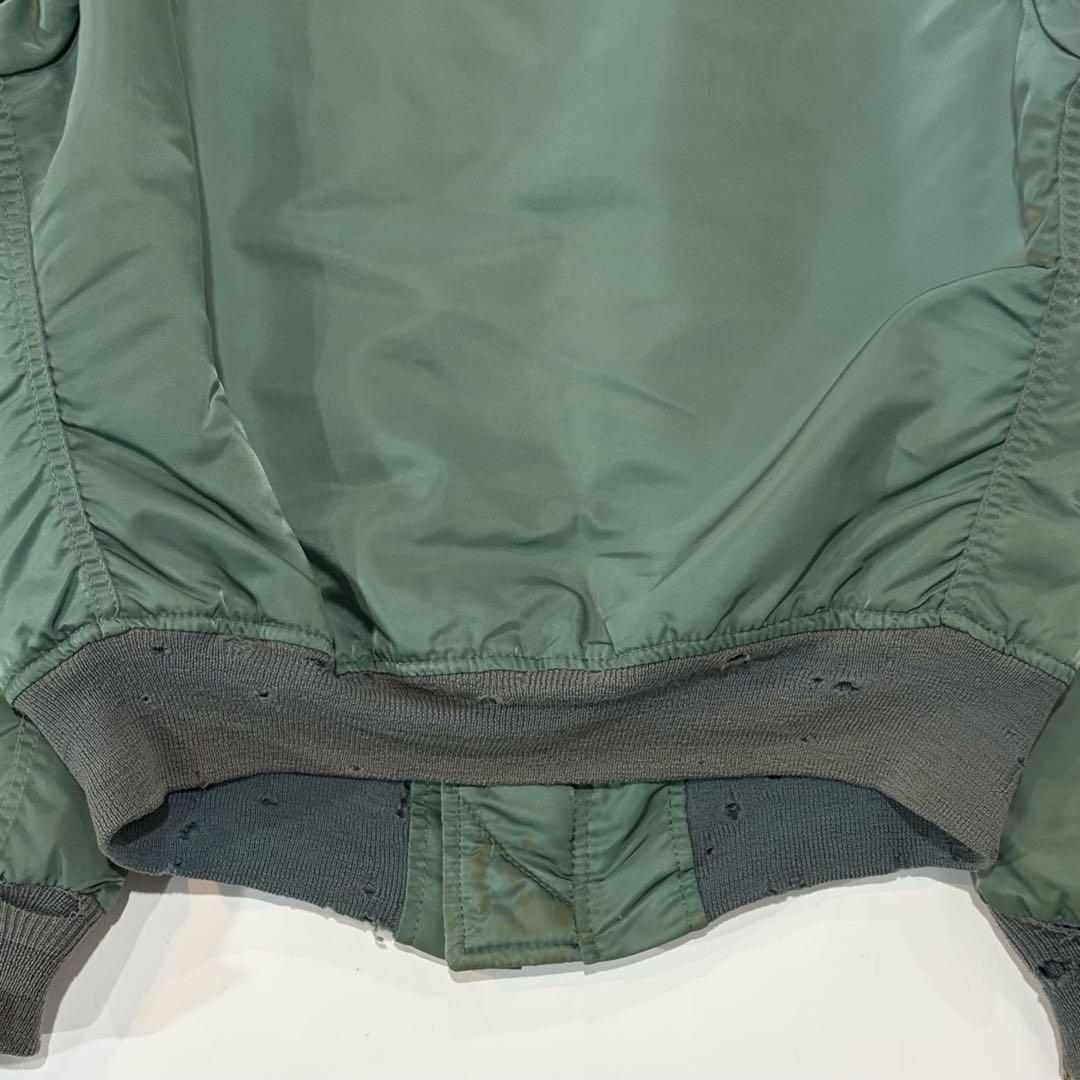 ALPHA INDUSTRIES MA-1 フライトジャケット リブダメージ S
