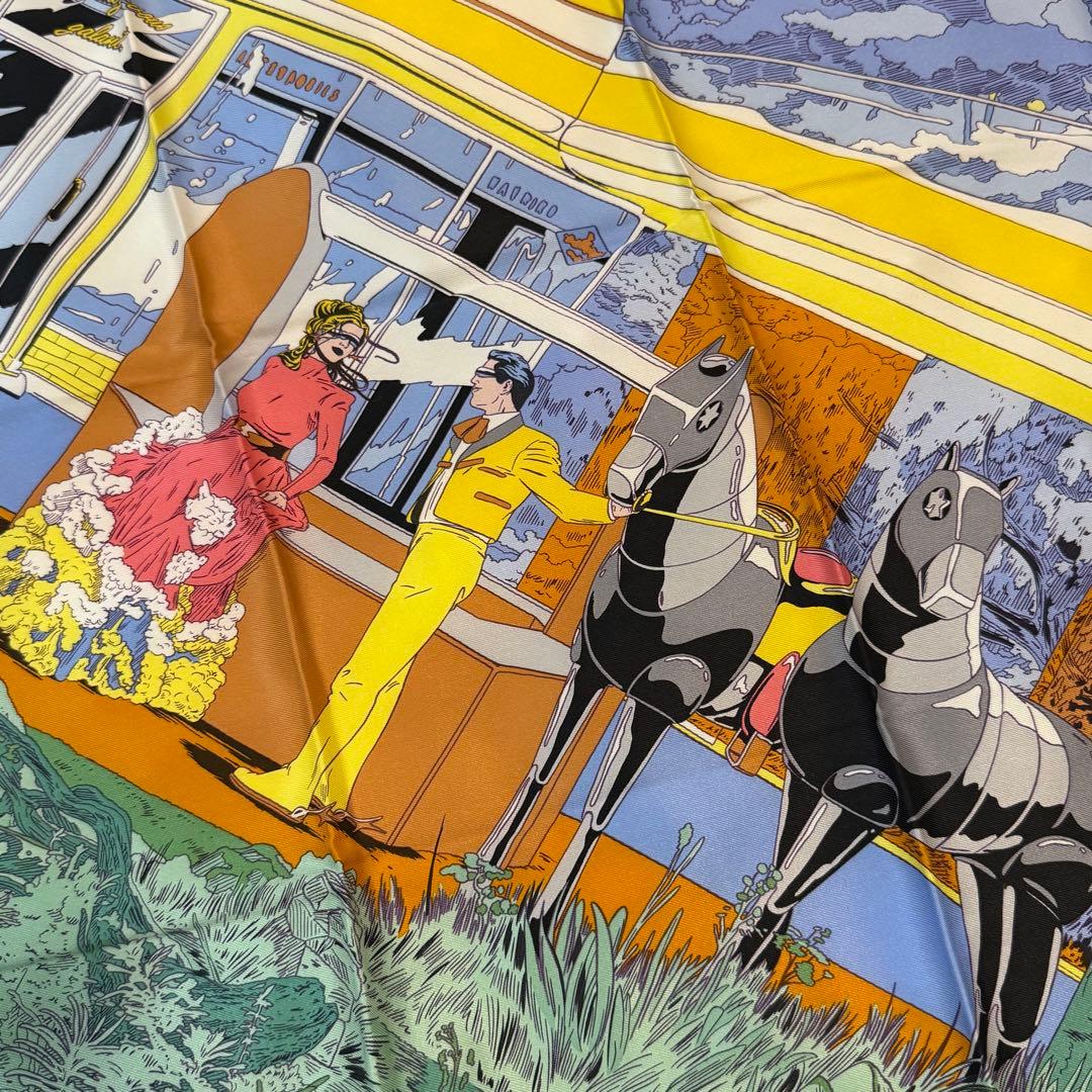 エルメス レディース カレ70 ランデヴー・ギャラン シルク100％