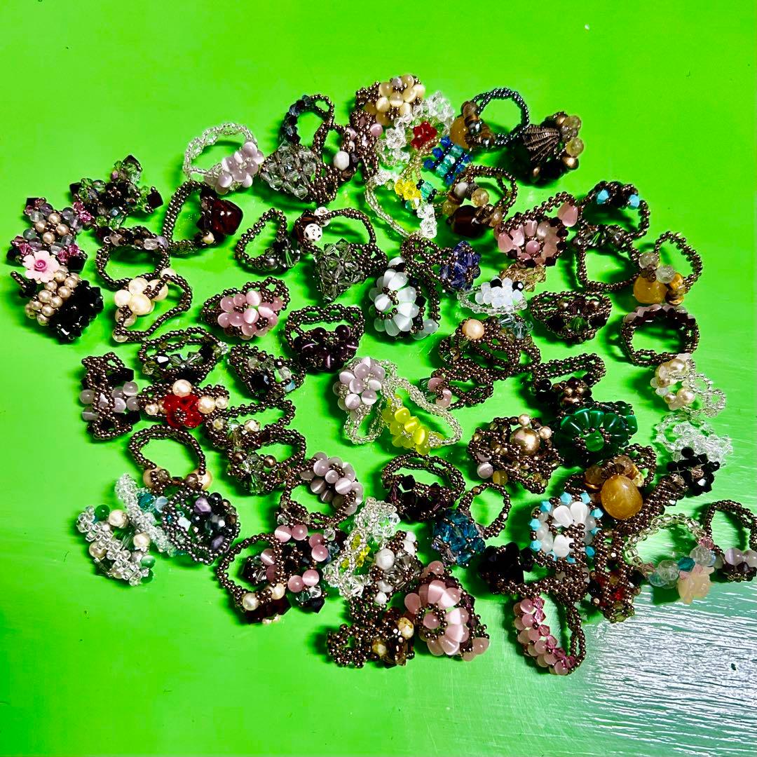 ビーズ　指輪他　ハンドメイド