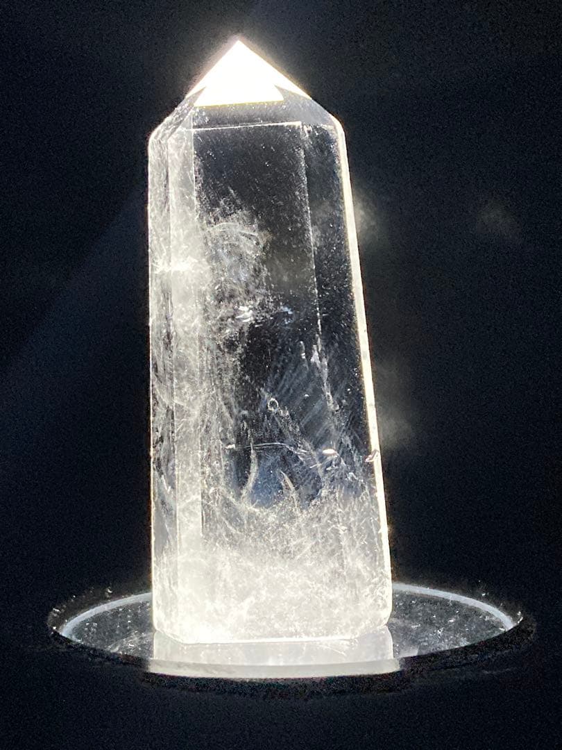 エンジェルラダークォーツ　天然水晶ポイント　原石　鉱物　置物パワーストーン