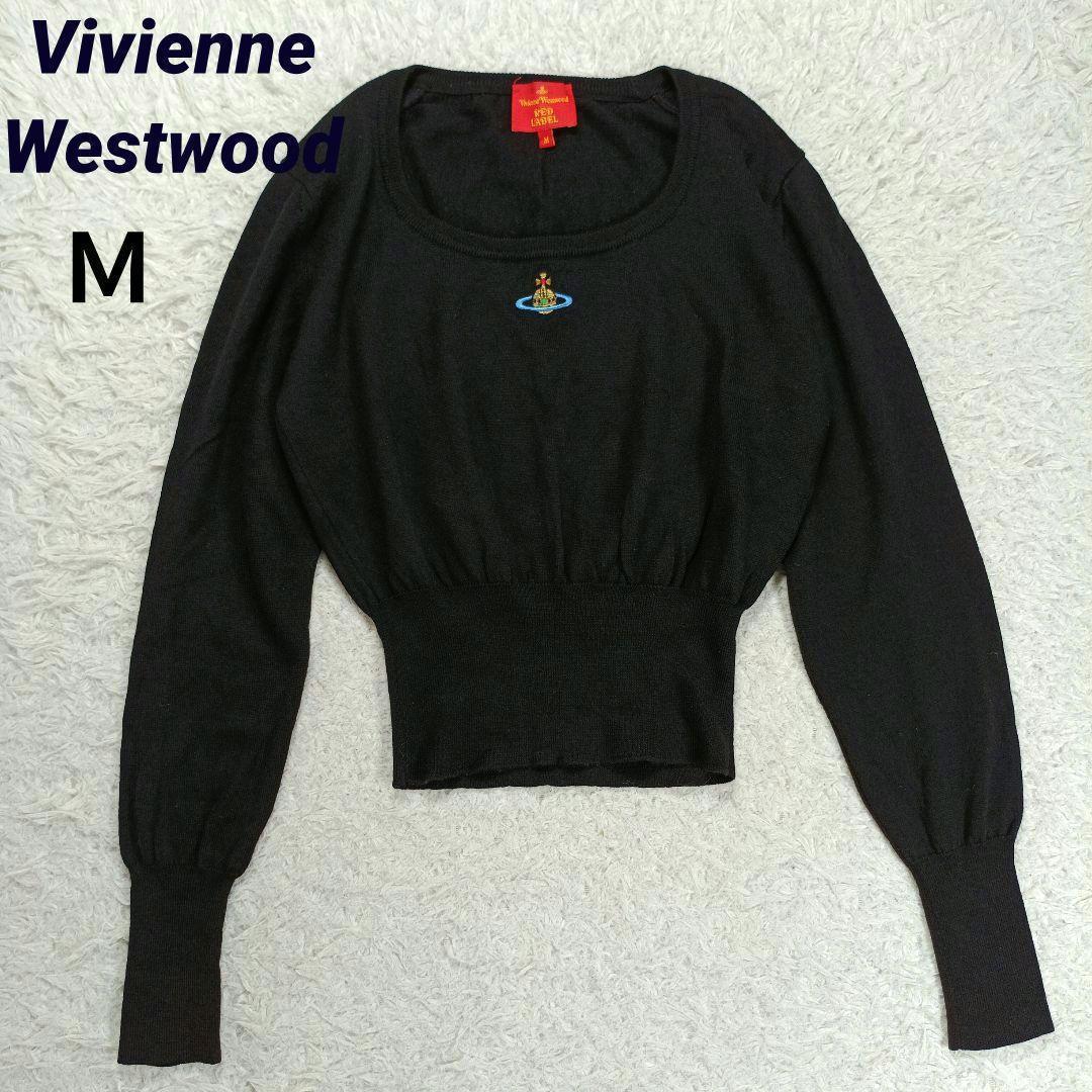 美品✨ヴィヴィアンウエストウッド　長袖ニット　ウール100%　オーブ刺繍　Y2K