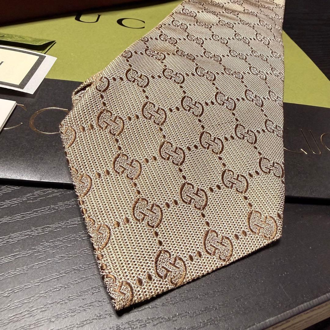 新品✨箱袋付❗️GUCCI グッチ ネクタイ メンズ シルク イタリア製