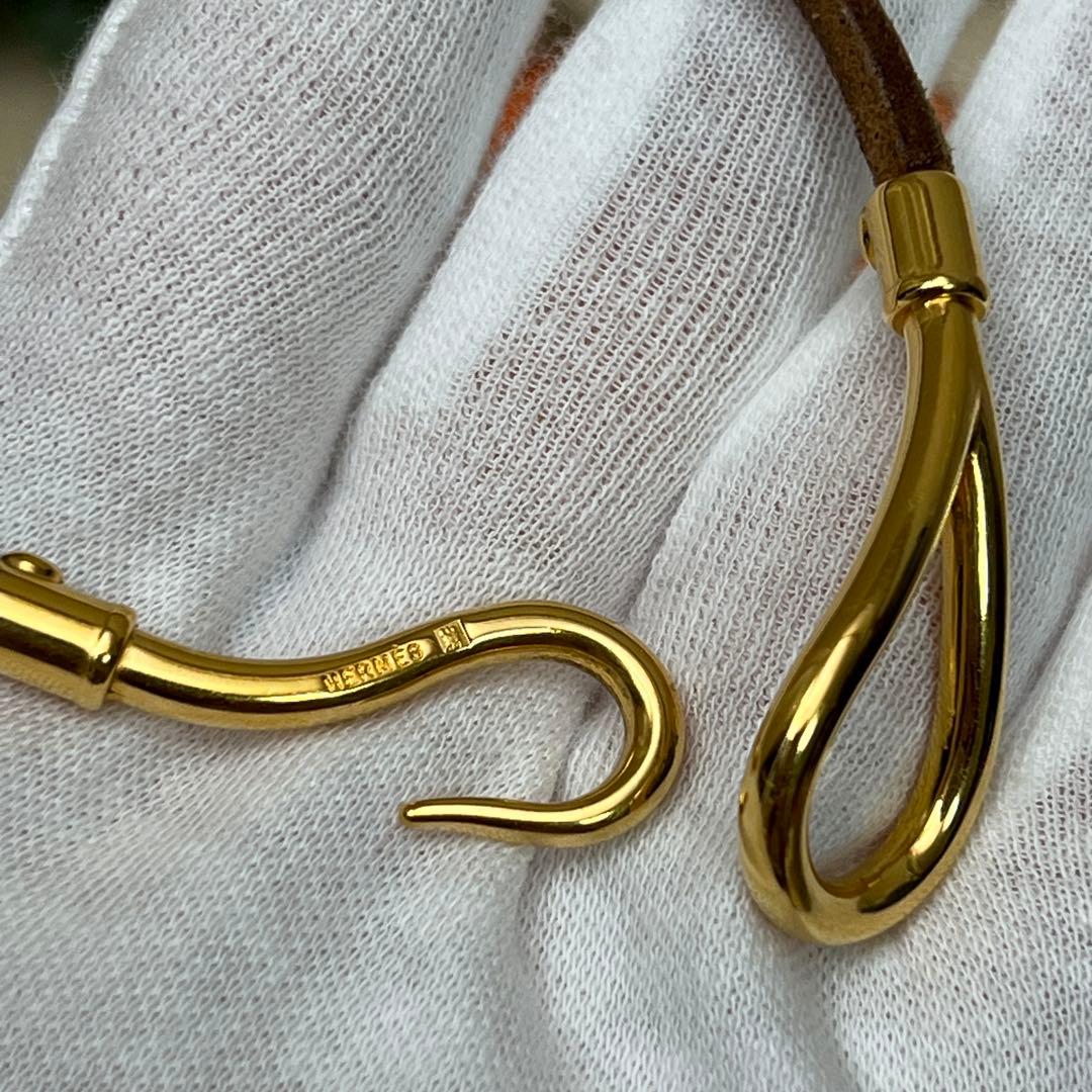 エルメス ジャンボ ゴールド ブラウン ブレスレット レザー アクセサリー