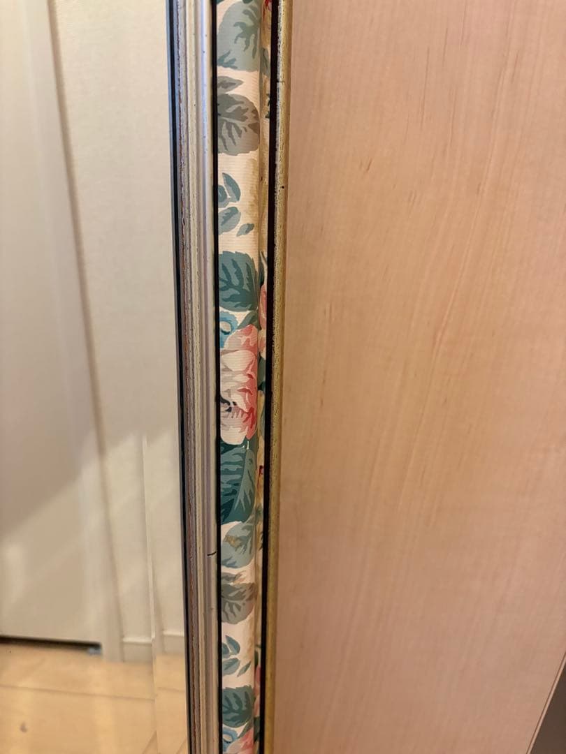 イタリア製 アンティークミラー　壁掛け 鏡 花模様 ウォールミラー