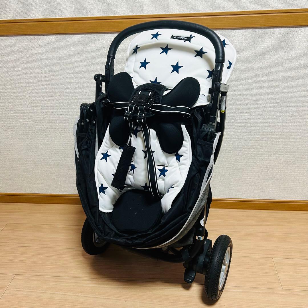 【美品】Aprica AB型　スムーヴプレミアム　ベビーカー　三輪　グレー