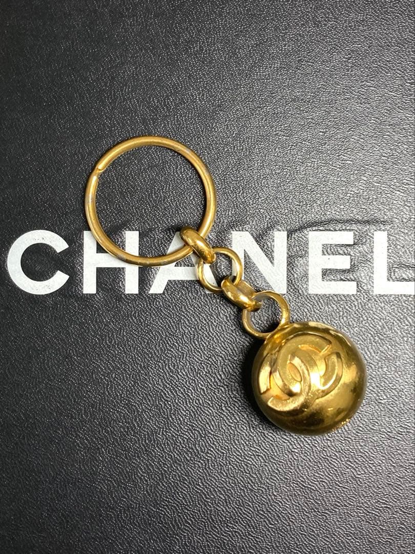 良品　CHANEL シャネル　ココマーク　ゴールド金具　キーホルダー　チャーム