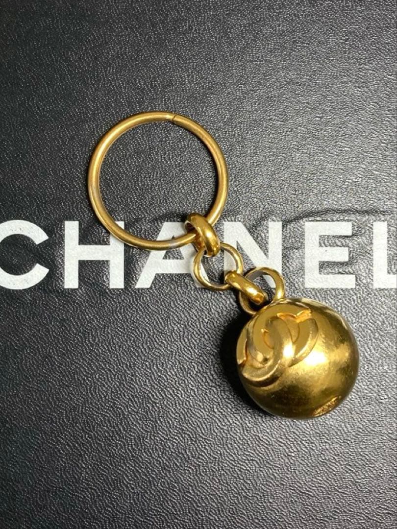良品　CHANEL シャネル　ココマーク　ゴールド金具　キーホルダー　チャーム