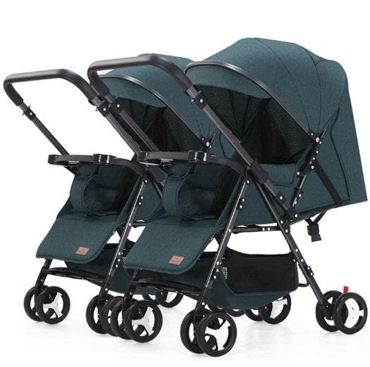 ✨新品✨ 分離型2人乗りベビーカー 横並びタイプ 折りたたみ可 ワイドシート設計