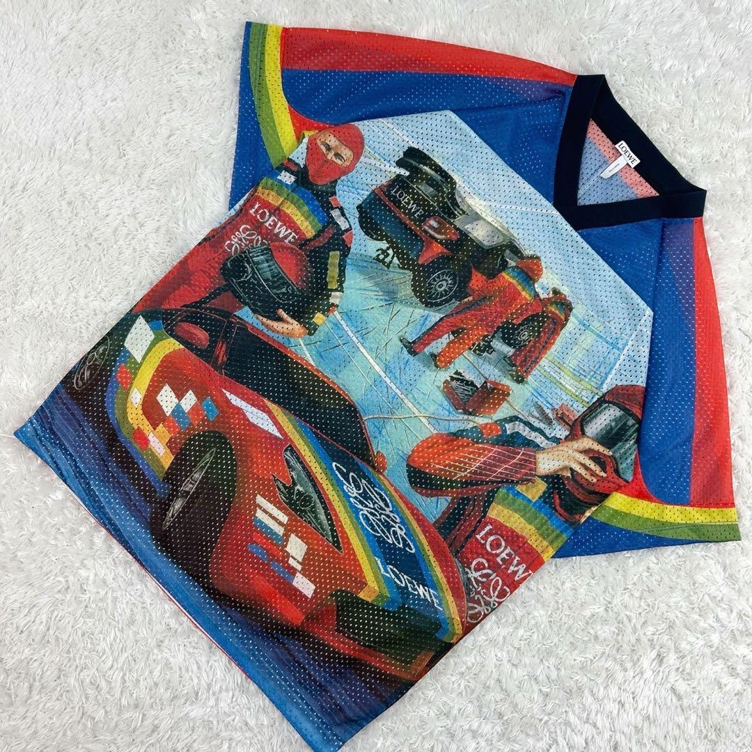 【超希少モデル】ロエベ☆総柄ゲームシャツ フットボールシャツ レーシング