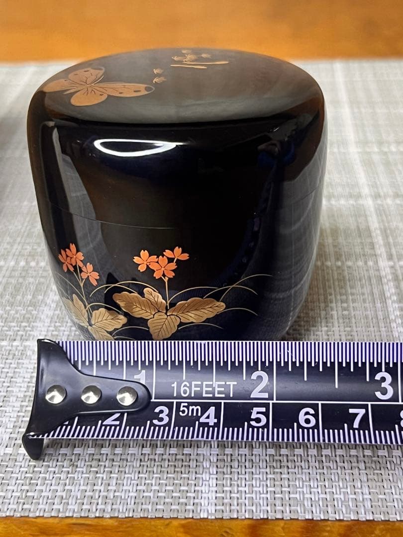 169 茶道具 中村宗悦 作 春野蒔絵 中棗