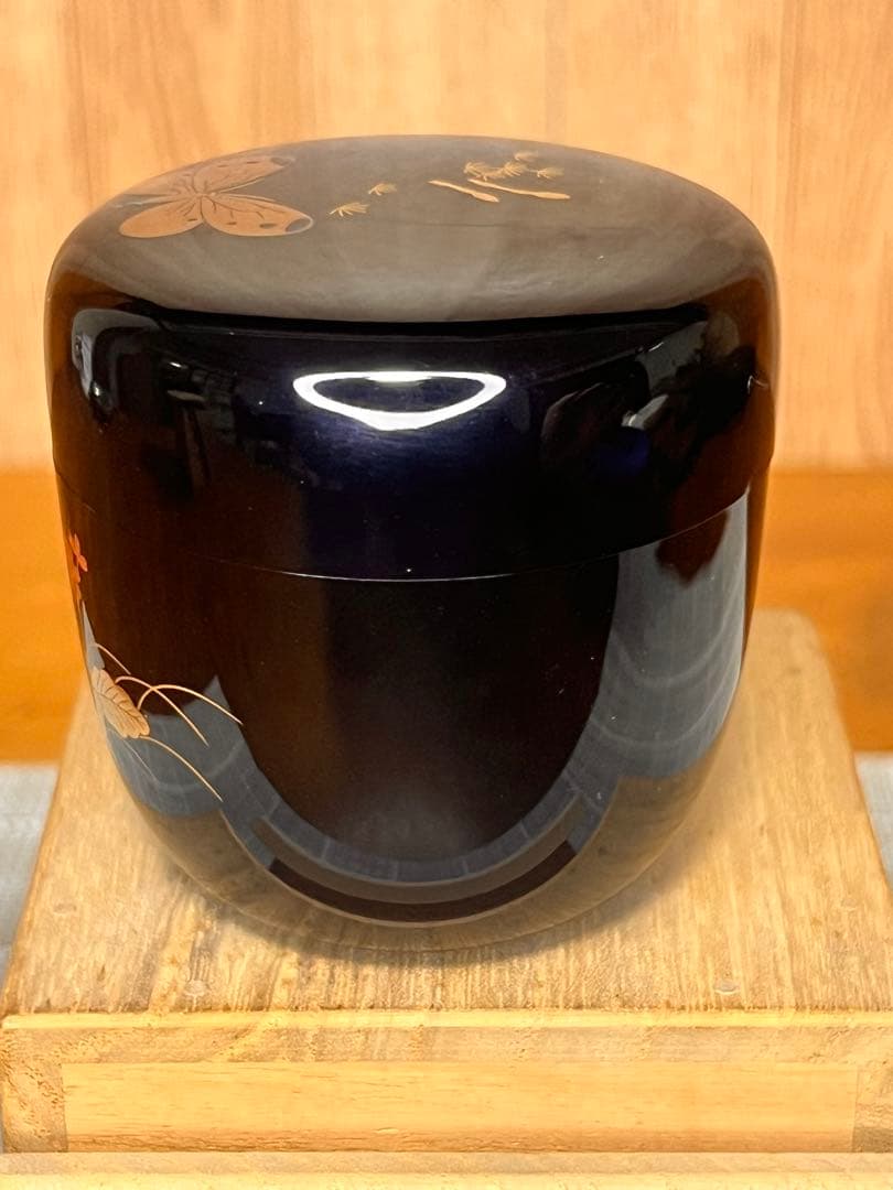 169 茶道具 中村宗悦 作 春野蒔絵 中棗