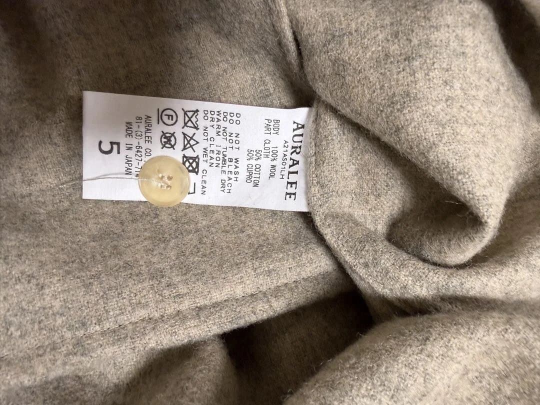 オーラリー　シェットランドウールシャツ