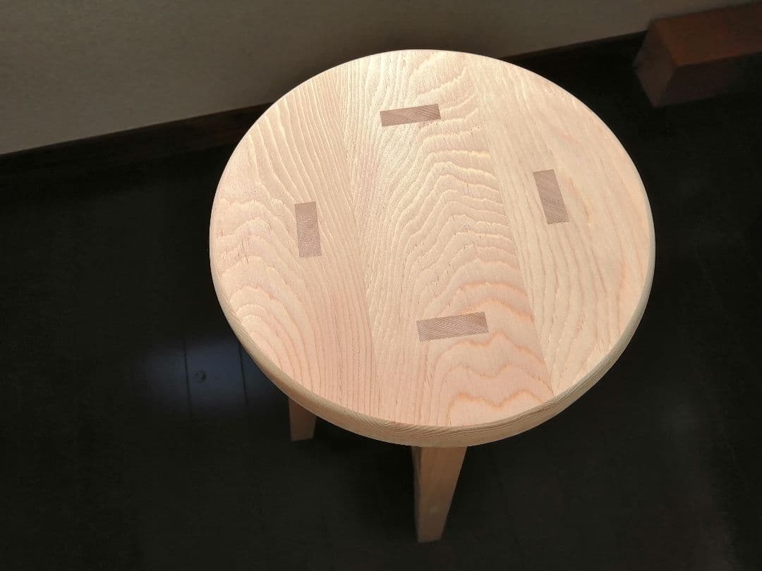 木製スツール　２脚セット　高さ43cm　丸椅子　stool