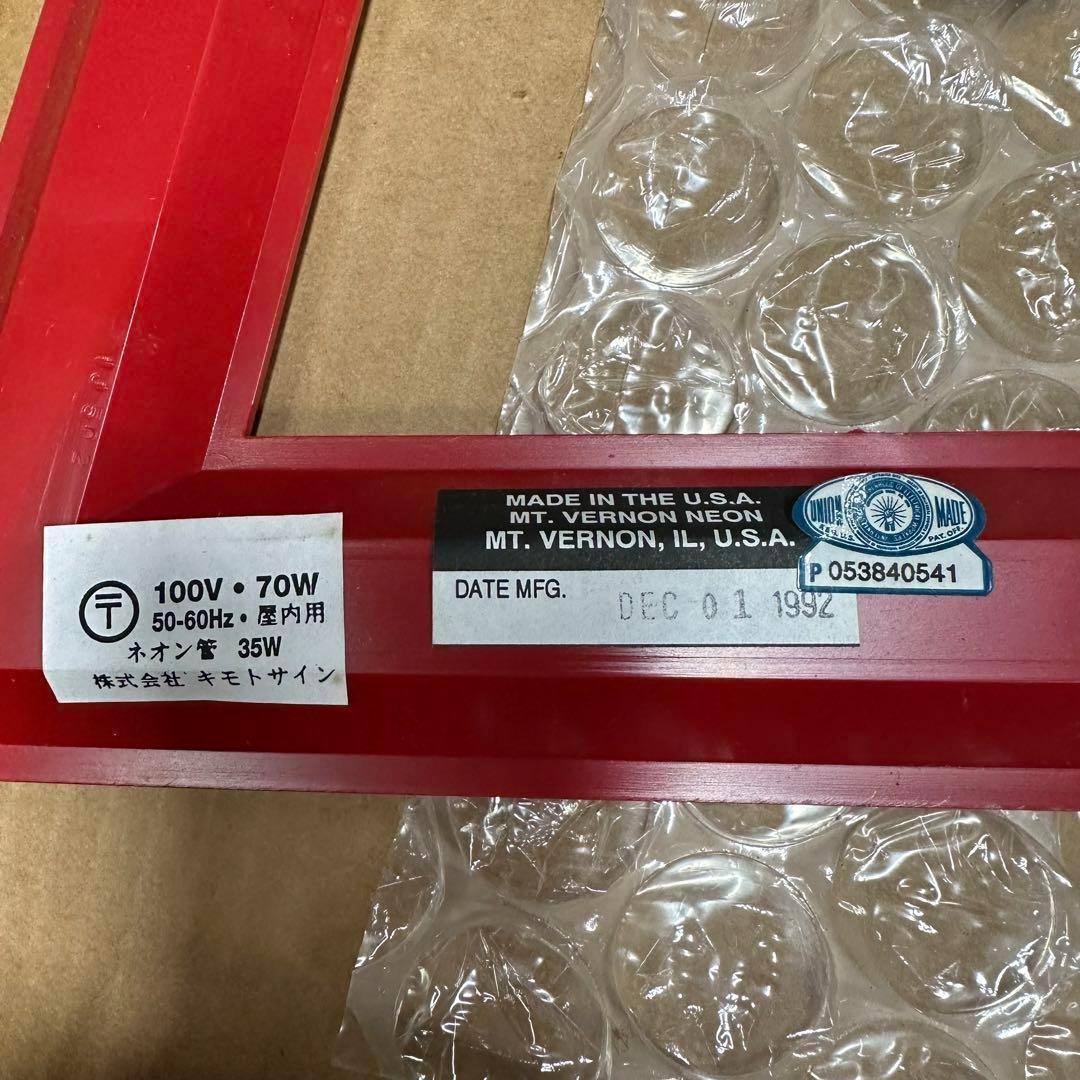 新品　希少　当時物　バドワイザー ヴィンテージ　 看板　 ネオン管