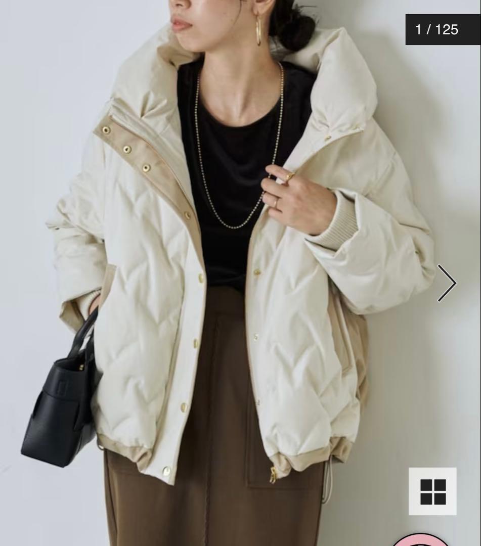 配色テントラインダウンジャケット　Jena espace merveilleux