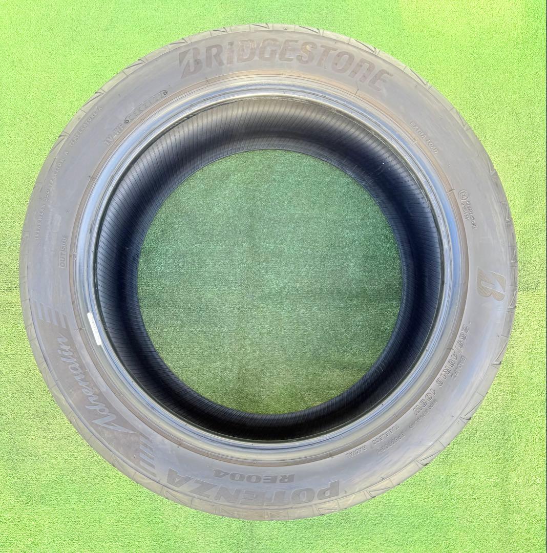 ブリヂストンポテンザre004．255/45R18.22年製．9分山．4本セット