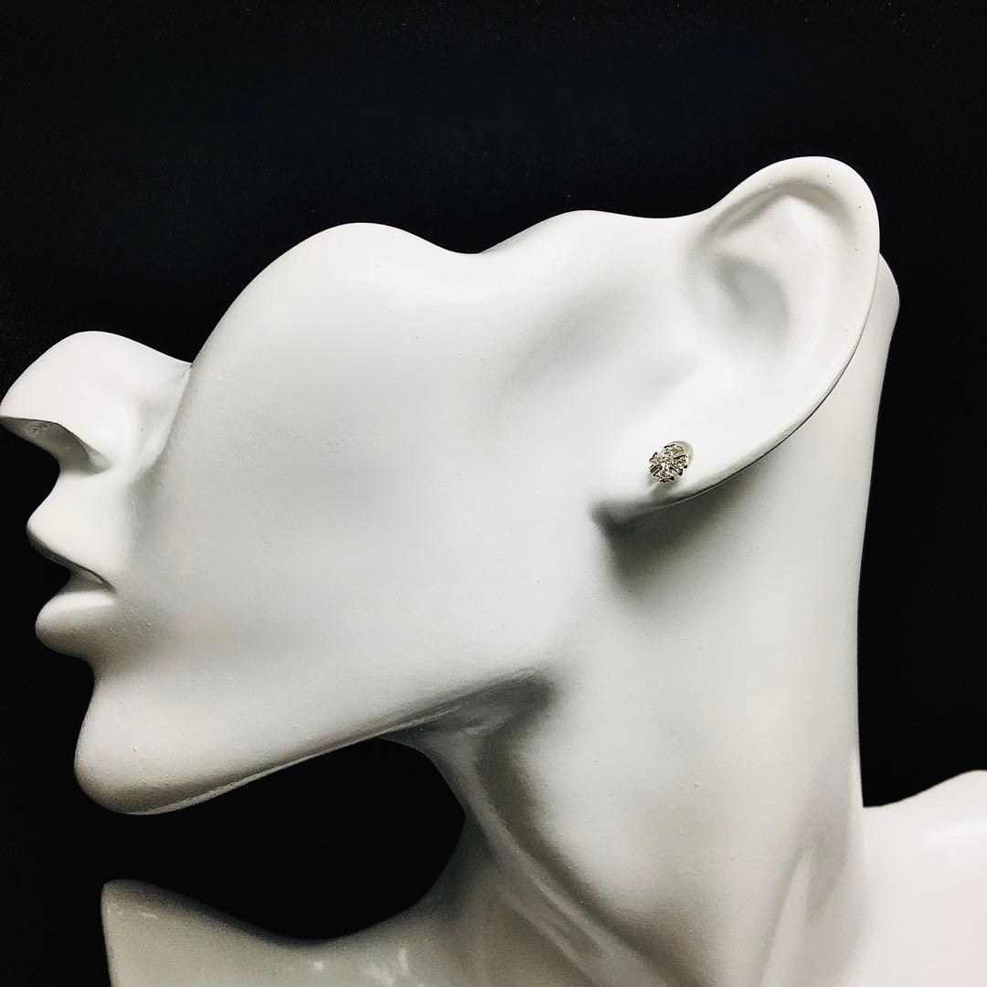 Pt900 ダイヤクロス スタッドピアス プラチナ