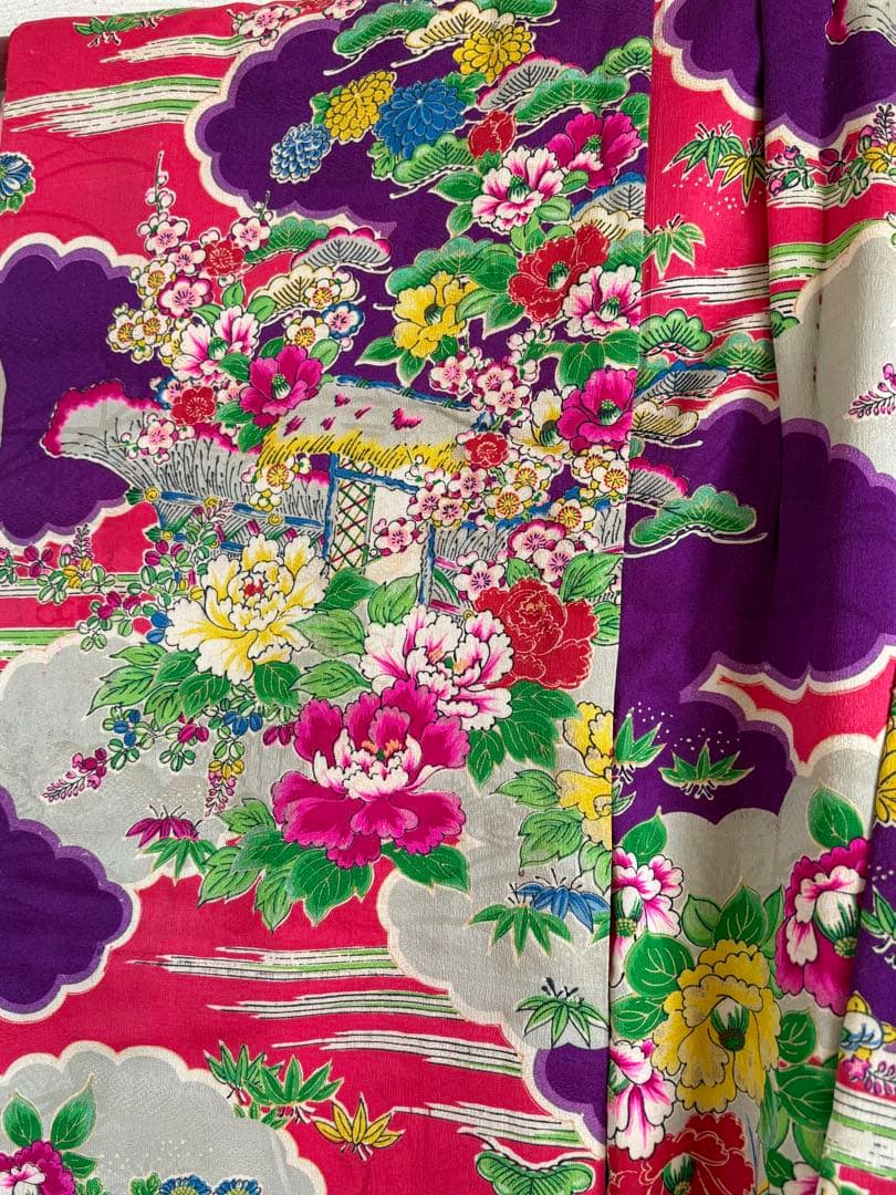 アンティーク　子供着物　綿入り　身丈96センチ