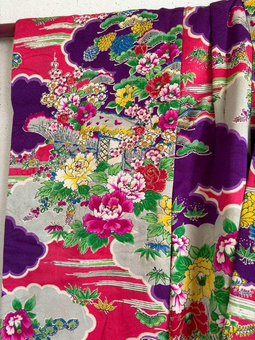 アンティーク　子供着物　綿入り　身丈96センチ