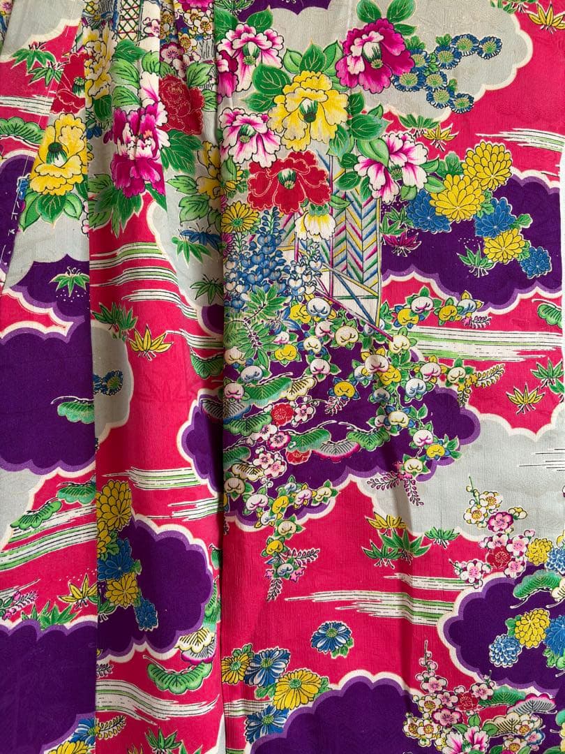 アンティーク　子供着物　綿入り　身丈96センチ