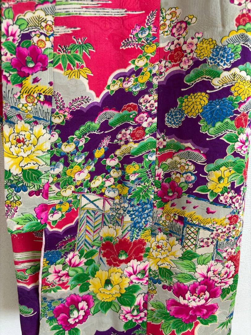 アンティーク　子供着物　綿入り　身丈96センチ