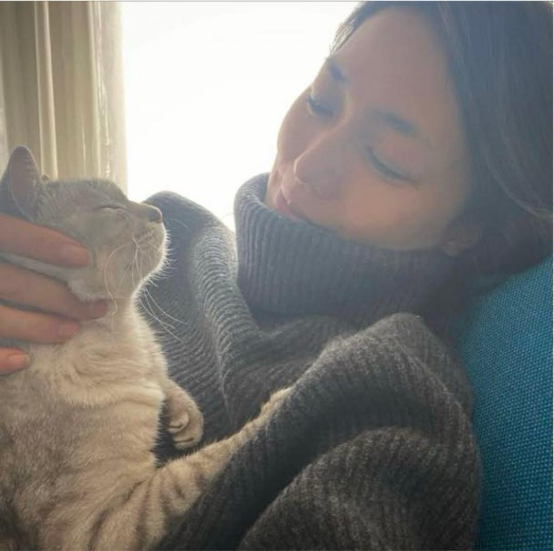 SINME グレー タートルネック ニットセーター 長袖 シンメ