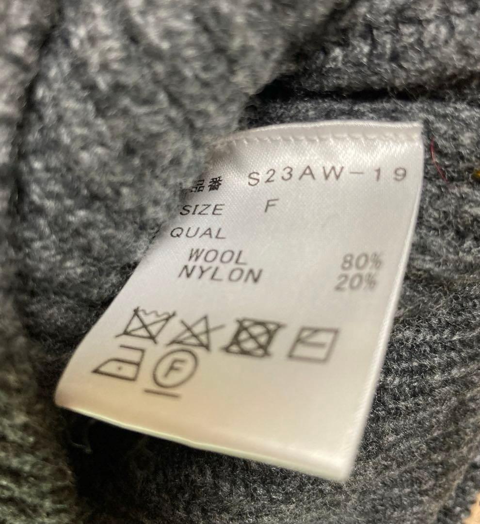 SINME グレー タートルネック ニットセーター 長袖 シンメ