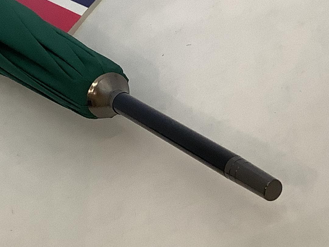 英国製 傘最古参 ジェームスインスの紳士傘 木製ハンドルAshレーシンググリーン