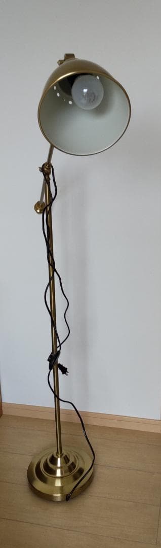 スタンドライトフロアライト イケア BAROMETER間接照明 ゴールド